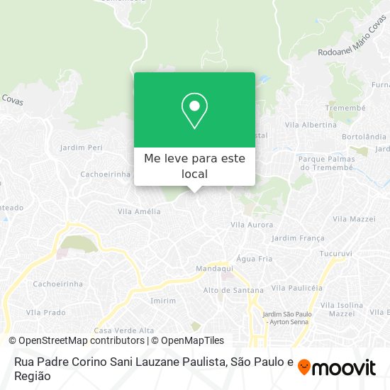Rua Padre Corino Sani   Lauzane Paulista mapa