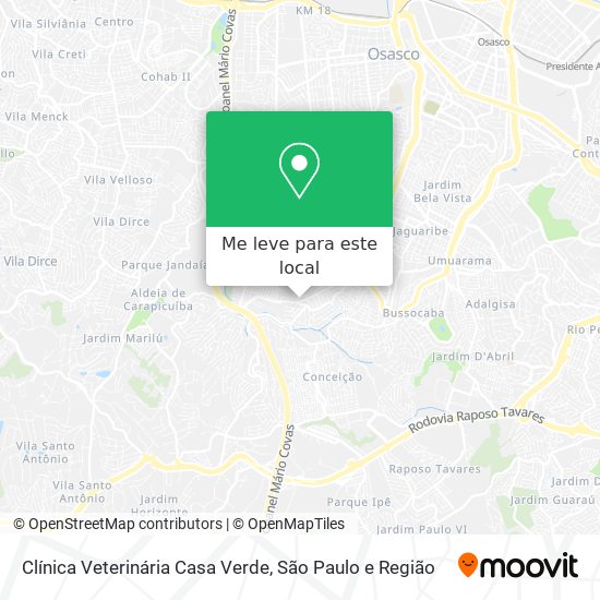 Clínica Veterinária Casa Verde mapa