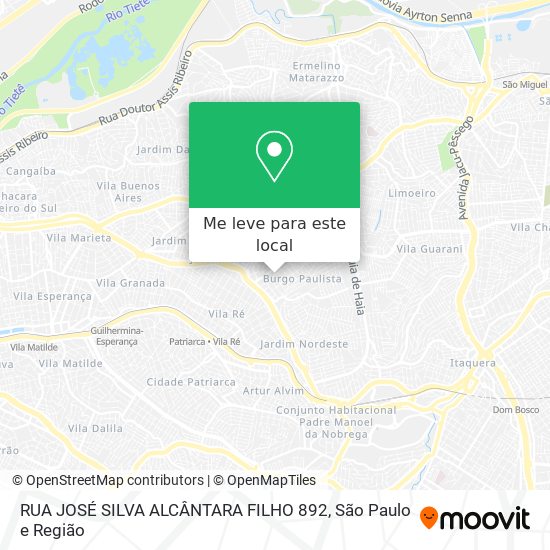 RUA JOSÉ SILVA ALCÂNTARA FILHO 892 mapa