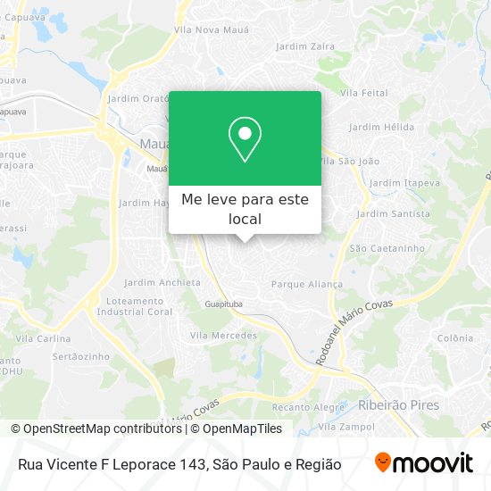 Rua Vicente F Leporace 143 mapa