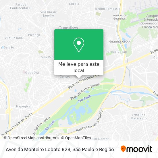 Avenida Monteiro Lobato 828 mapa