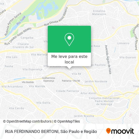 RUA FERDINANDO BERTONI mapa