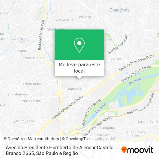 Avenida Presidente Humberto de Alencar Castelo Branco 2665 mapa