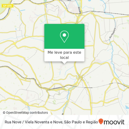 Rua Nove / Viela Noventa e Nove mapa