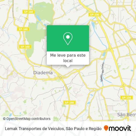 Lemak Transportes de Veiculos mapa