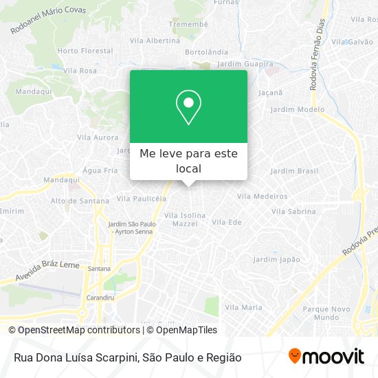 Rua Dona Luísa Scarpini mapa