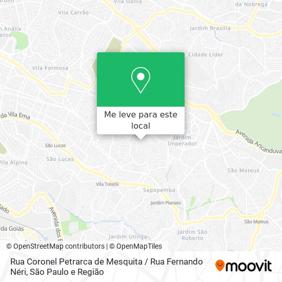 Rua Coronel Petrarca de Mesquita / Rua Fernando Néri mapa