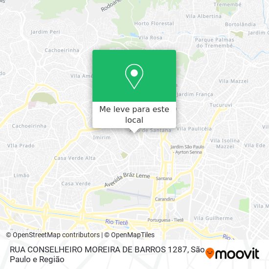 RUA CONSELHEIRO MOREIRA DE BARROS 1287 mapa
