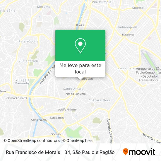 Rua Francisco de Morais 134 mapa