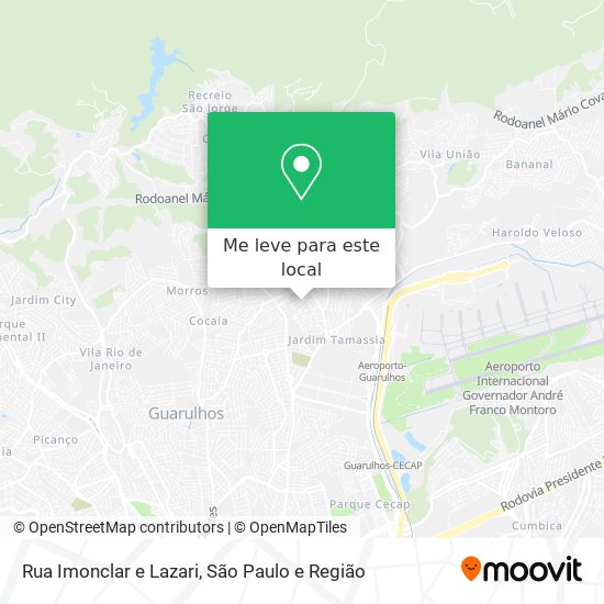 Rua Imonclar e Lazari mapa