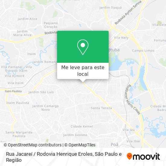 Rua Jacareí / Rodovia Henrique Eroles mapa