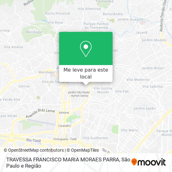 TRAVESSA FRANCISCO MARIA MORAES PARRA mapa