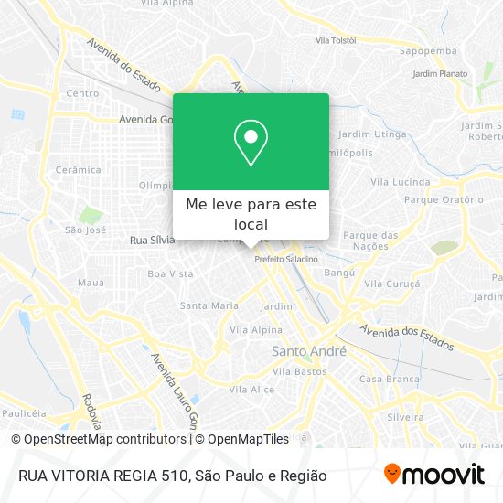 RUA VITORIA REGIA 510 mapa