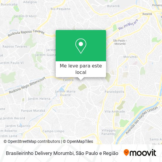 Brasileirinho Delivery Morumbi mapa