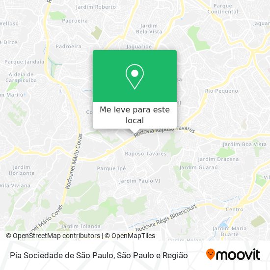 Pia Sociedade de São Paulo mapa