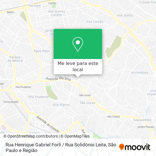 Rua Henrique Gabriel Forli / Rua Solidônio Leite mapa