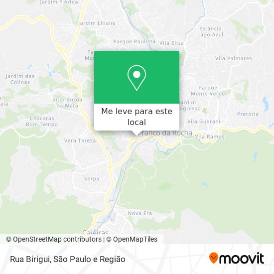 Rua Birigui mapa
