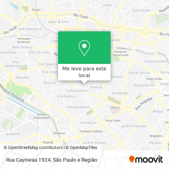 Rua Cayowaa 1924 mapa