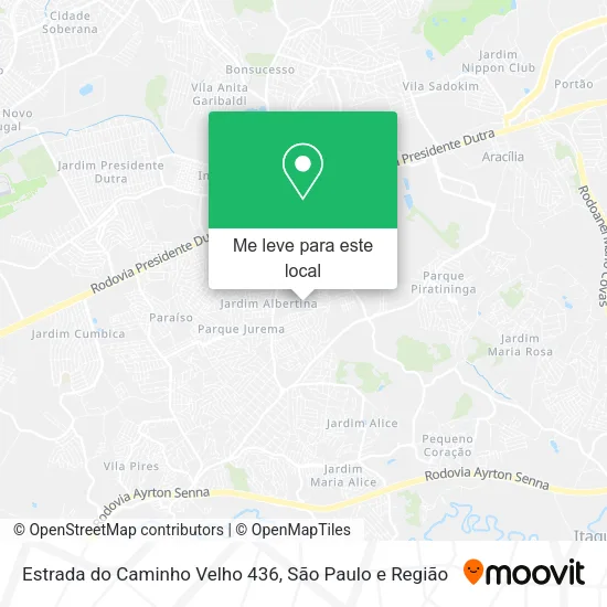 Estrada do Caminho Velho 436 mapa