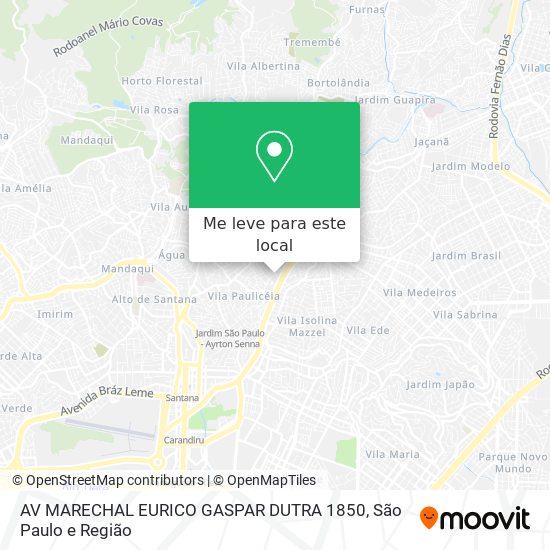 AV MARECHAL EURICO GASPAR DUTRA 1850 mapa