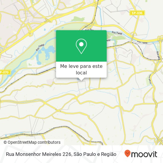 Rua Monsenhor Meireles 226 mapa