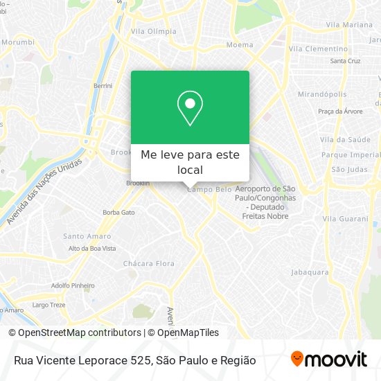 Rua Vicente Leporace 525 mapa