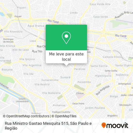 Rua Ministro Gastao Mesquita 515 mapa