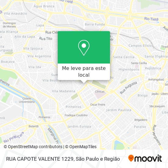 RUA CAPOTE VALENTE  1229 mapa