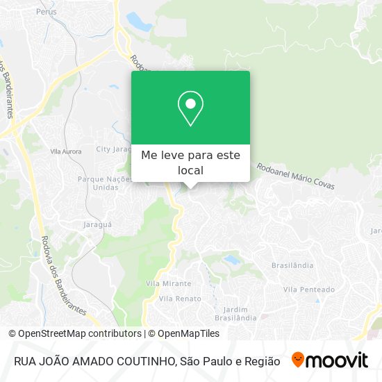 RUA JOÃO AMADO COUTINHO mapa