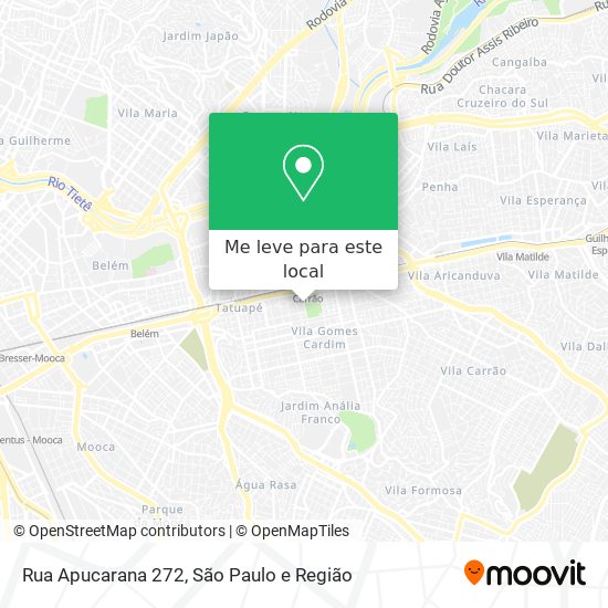 Rua Apucarana 272 mapa