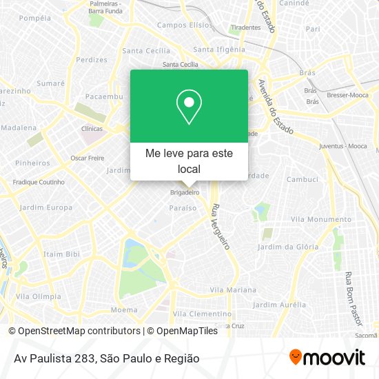 Av Paulista  283 mapa