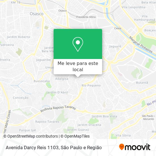 Avenida Darcy Reis 1103 mapa