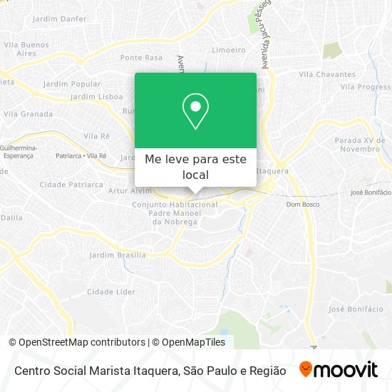 Centro Social Marista Itaquera mapa