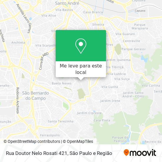 Rua Doutor Nelo Rosati 421 mapa