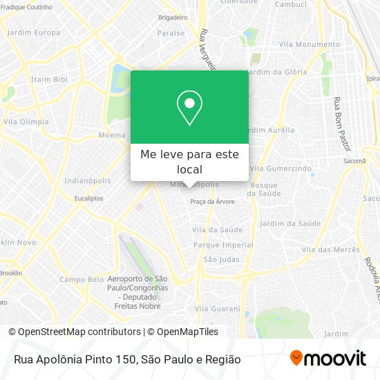 Rua Apolônia Pinto  150 mapa