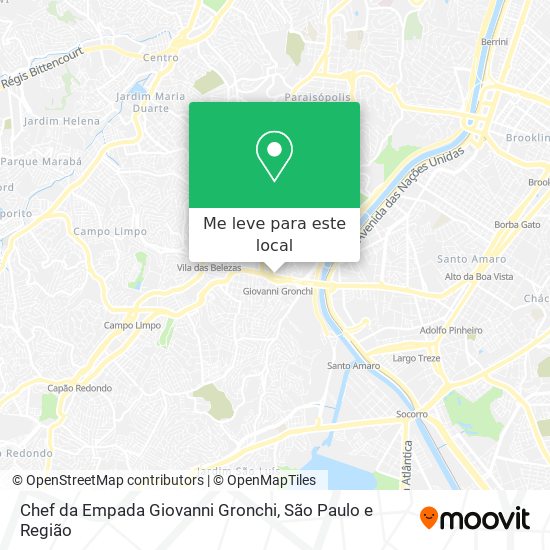 Chef da Empada Giovanni Gronchi mapa