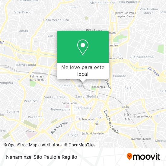 Nanaminze mapa