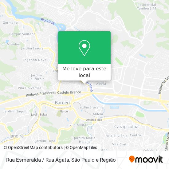 Rua Esmeralda / Rua Ágata mapa