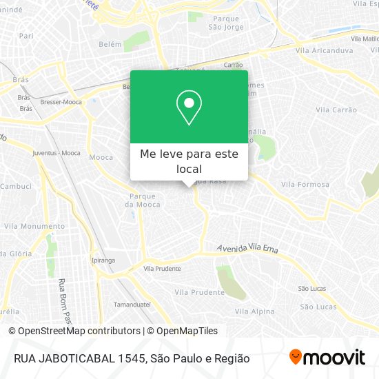 RUA JABOTICABAL 1545 mapa