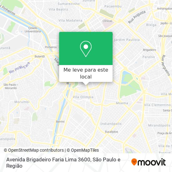 Avenida Brigadeiro Faria Lima 3600 mapa