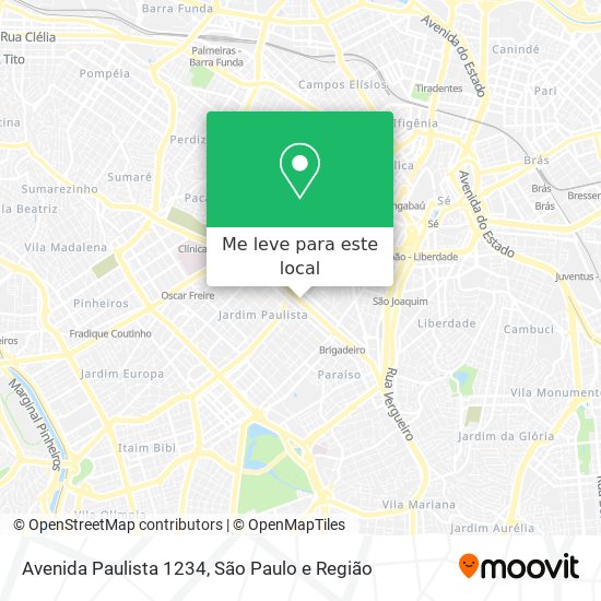 Avenida Paulista  1234 mapa