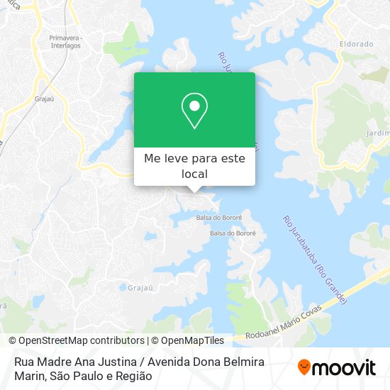 Rua Madre Ana Justina / Avenida Dona Belmira Marin mapa