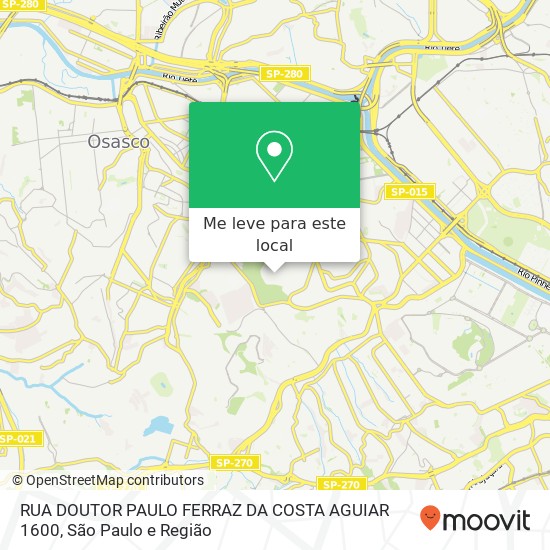 RUA DOUTOR PAULO FERRAZ DA COSTA AGUIAR 1600 mapa