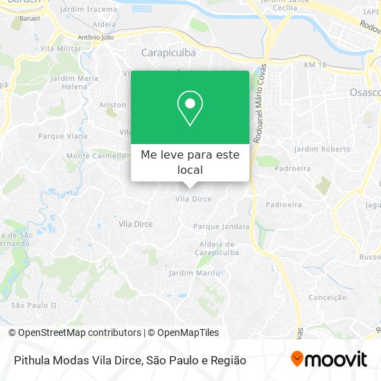 Pithula Modas Vila Dirce mapa