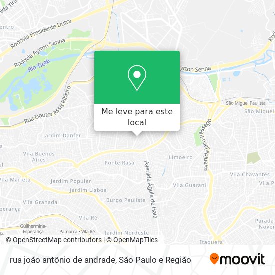 rua joão antônio de andrade mapa