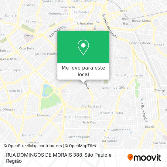 RUA DOMINGOS DE MORAIS 388 mapa