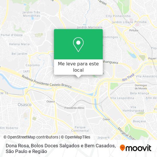 Dona Rosa, Bolos Doces Salgados e Bem Casados mapa