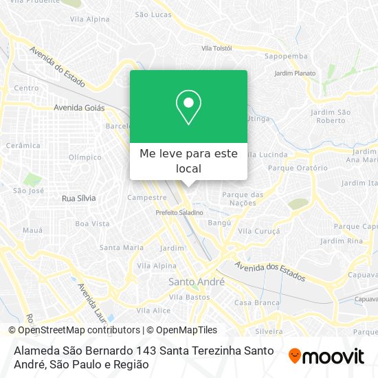 Alameda São Bernardo  143  Santa Terezinha  Santo André mapa