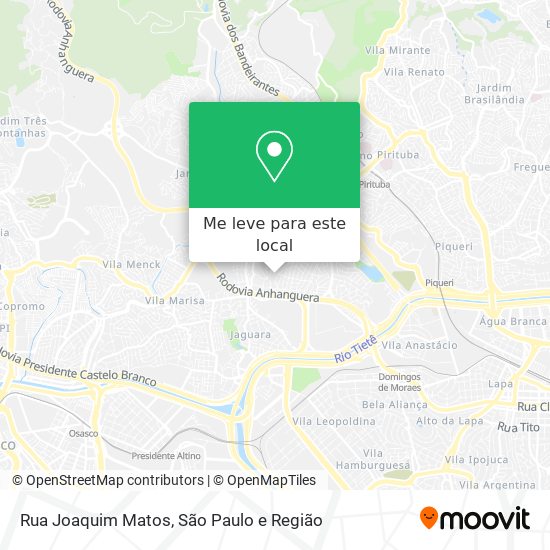 Rua Joaquim Matos mapa