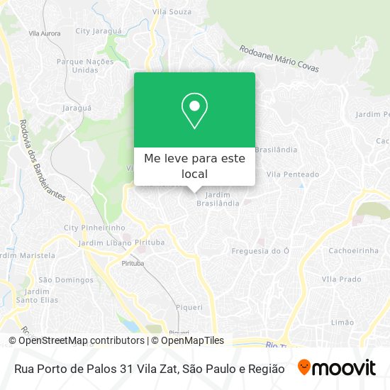 Rua Porto de Palos  31   Vila Zat mapa